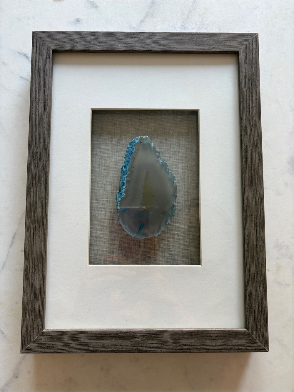 Framed Blue Agate Wall Art